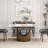 Menifee Modern Rectangular Sintered Stone Dining Table With Pedestal Base-114543723