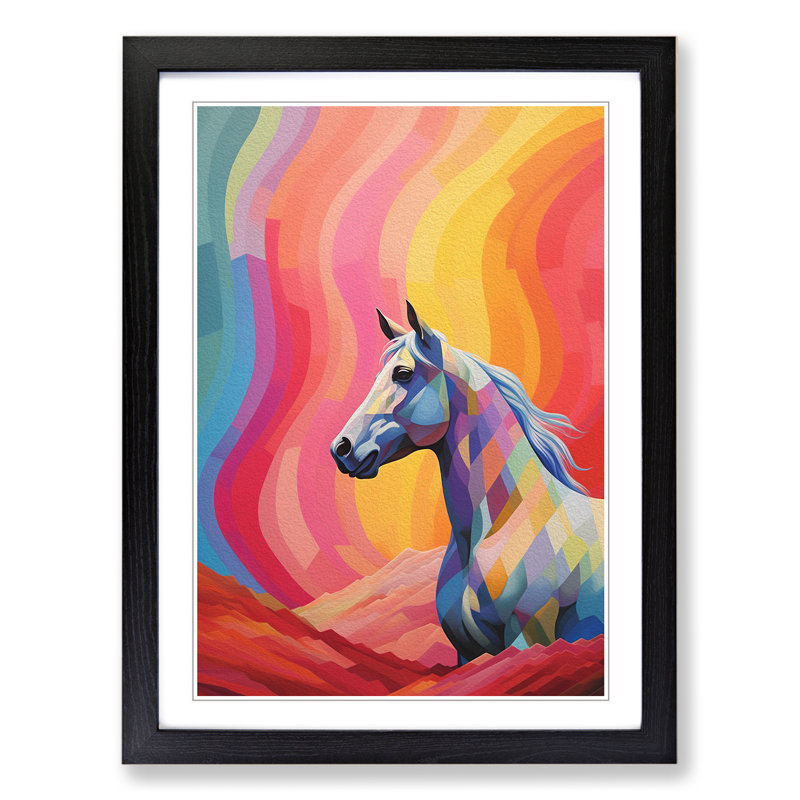 Horse Colour Field Art - Framed Print