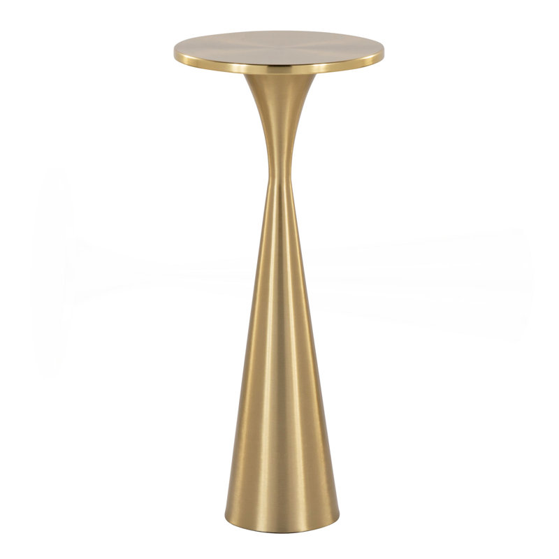 Table d'appoint contemporaine 22 po en laiton moderne