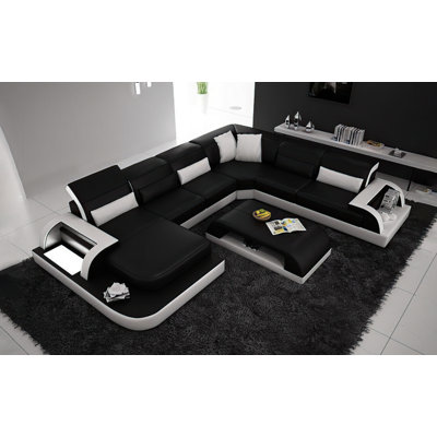 Canapé modulaire en cuir Jysir