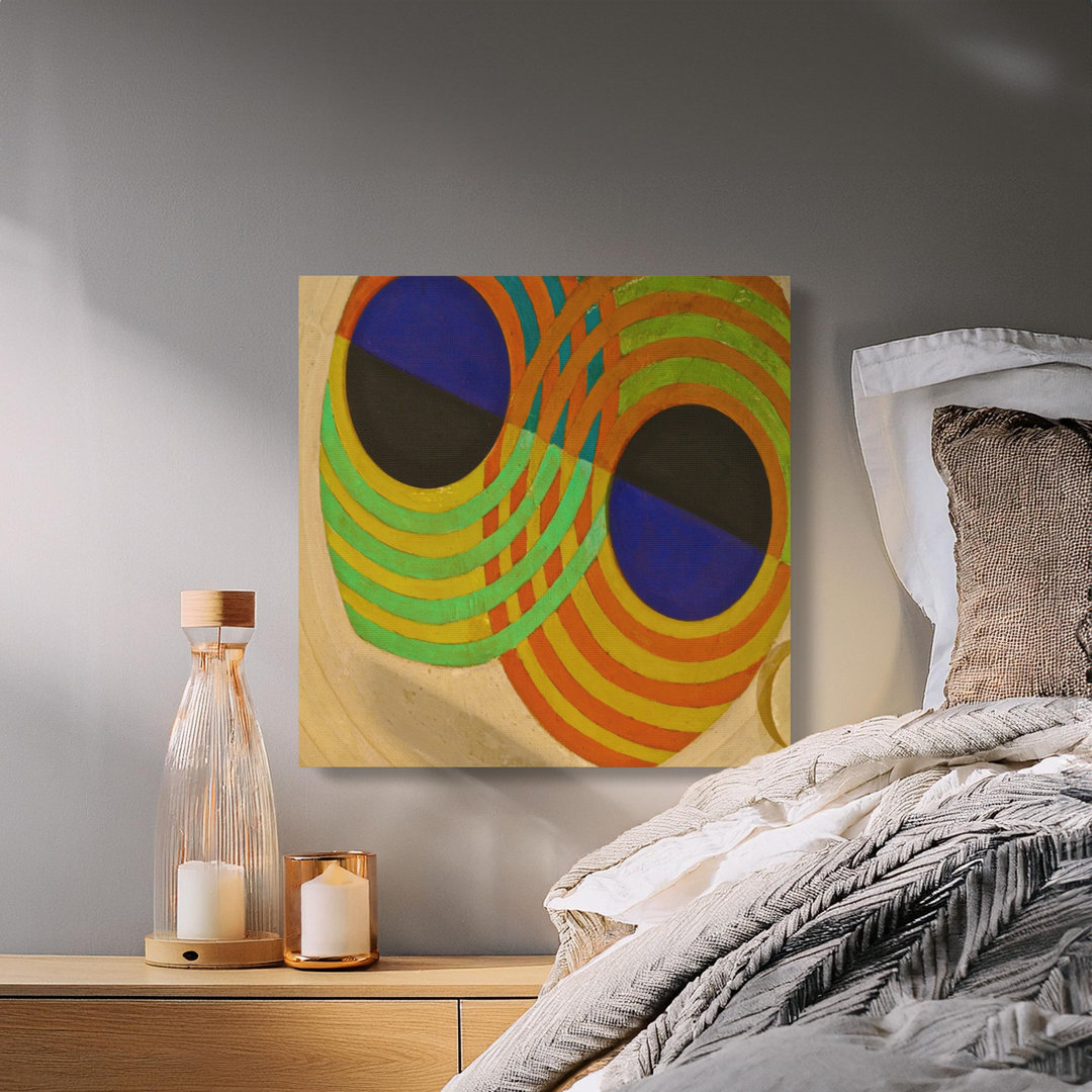 Colorful Abstract Geometric Circles Canvas Wall Art