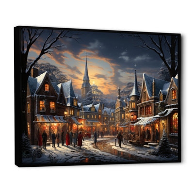«Winter Village Carnival III», impression d'art mural