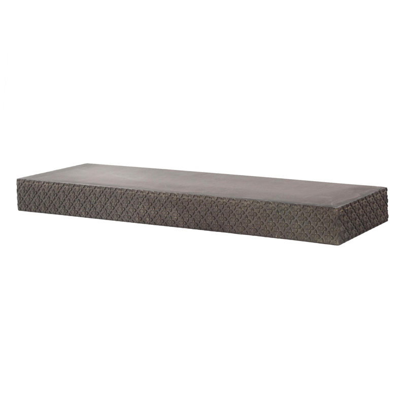 Tablette murale flottante Bucholz, Noir, H 3 po x l 36,25 po x P 8,6 po