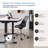Active Task Chair with Wheels - Balance Chair for Active Sitting, Armless Rolling Office Chair, Height Adjustable, Black 