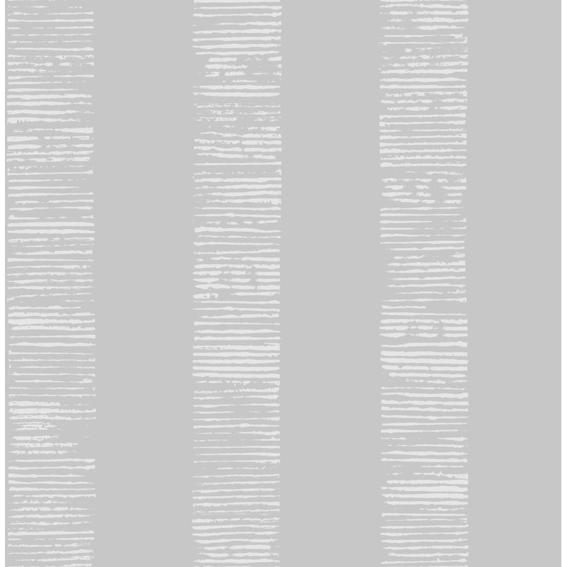 Boutique Mara Stripe Wallpaper, Silver