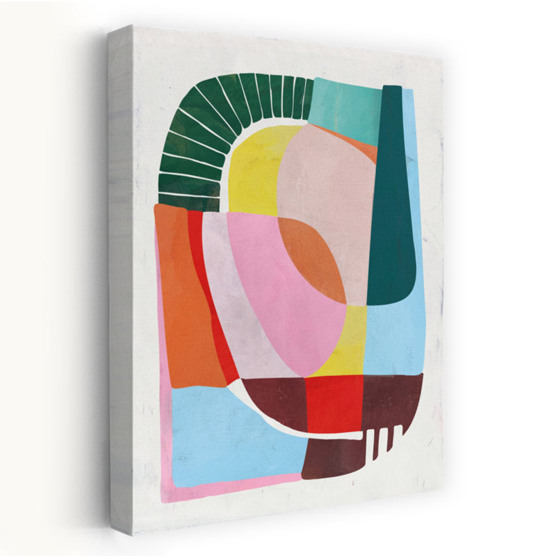 Art contemporain abstrait coloré, H 36 po x l 24 po