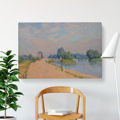 Road To Hampton Court by Alfred Sisley - Wrapped Canvas Painting