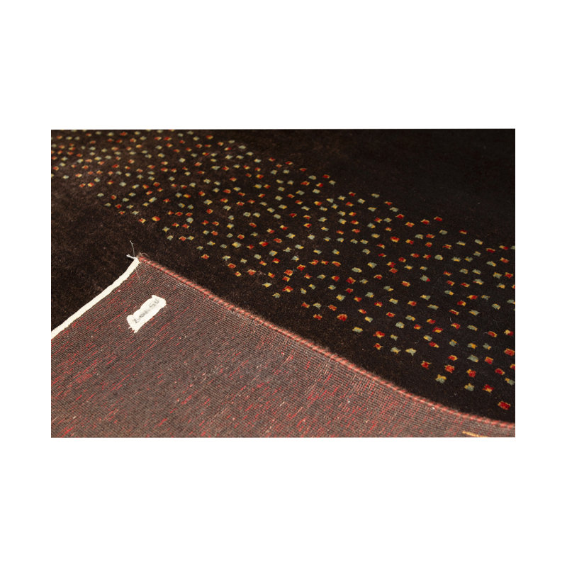 Wool Striped Area Rug in Brown