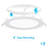 6" Slim Recessed LED, 12W, 6000K Clear White, Dimmable