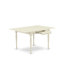 L'ensemble de table de cuisine 3 pièces contient une table de salle à manger rectangulaire avec Dropleaf et 2 chaises Parsons en tissu Shitake foncé, lin blanc-1801755114