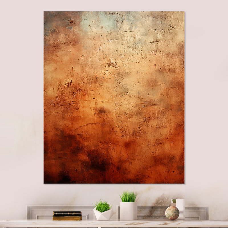 Orange abstrait, art du chaos de feu I - art mural abstrait en métal, H 32 po x l 24 po x P 1 po
