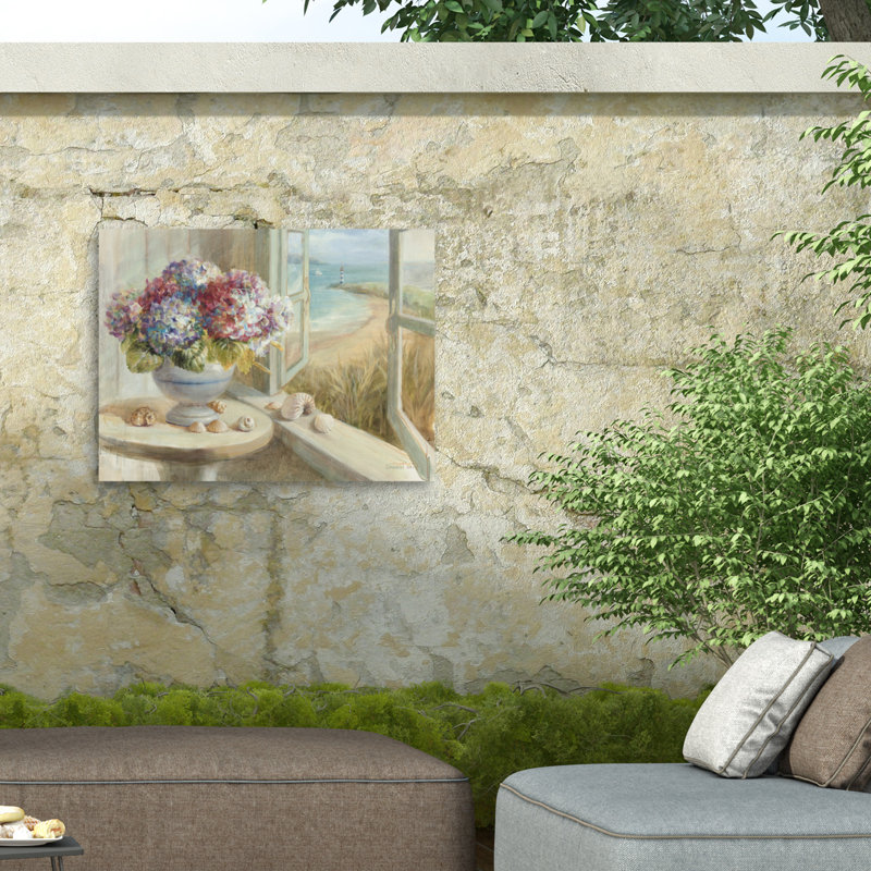 Toile d'extérieur Danhui Nai Coastal Hydrangea, 14" H x 19" W