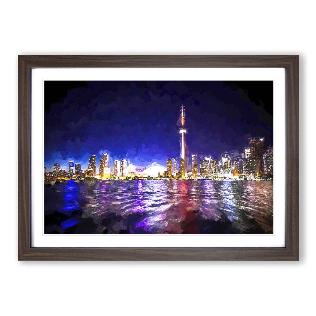 Toronto Skyline in Canada in Abstract - Framed Print
