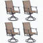 Ensemble de 2 chaises de patio pivotantes à 360 ° en tissu textilène-830032574