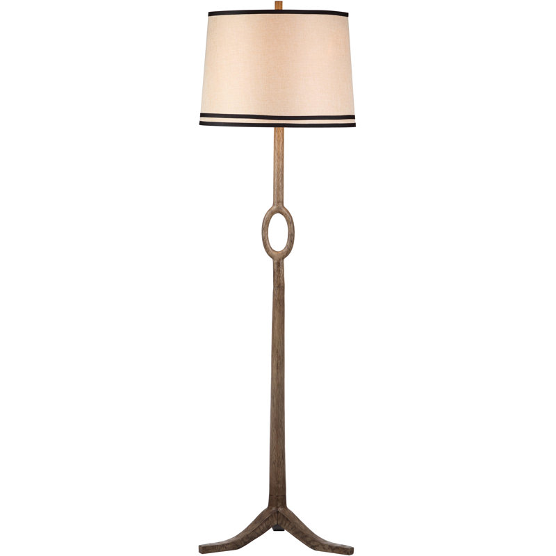 Packwood 64" Floor Lamp, Bois flotté brun