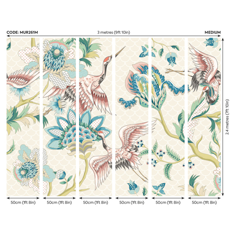 Betria Matte Wall Mural, 240cm L x 300cm W