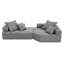 Canapé modulaire surdimensionné Roomfitter, ensemble de canapé de plancher Boucle de luxe, canapé-lit convertible, combinaison 2 pièces pour le salon, gris