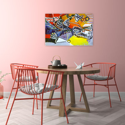 Vibrant cubiste, peinture abstraite, cheval coloré