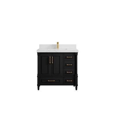 36'' Single Bathroom Vanity with Quartz Top