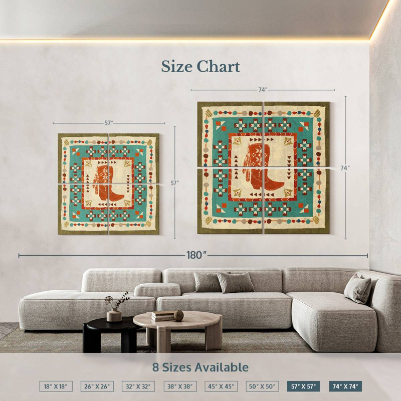 Lelar Southwest At Heart Tile III, 74" H x 74" W