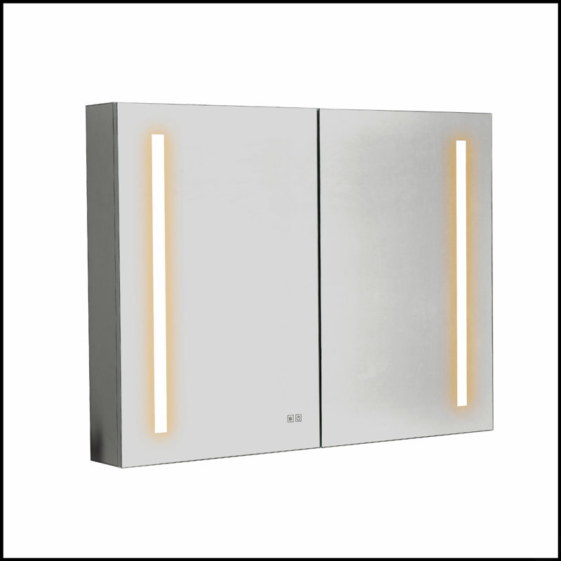 Armoire à pharmacie pour salle de bain avec éclairage à DEL, désembueur et tablettes réglables pour un rangement et une commodité améliorés