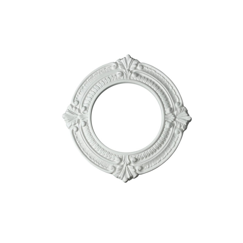 White Ceiling Medallion Urethane Recessed Trim 6" ID X 10" OD