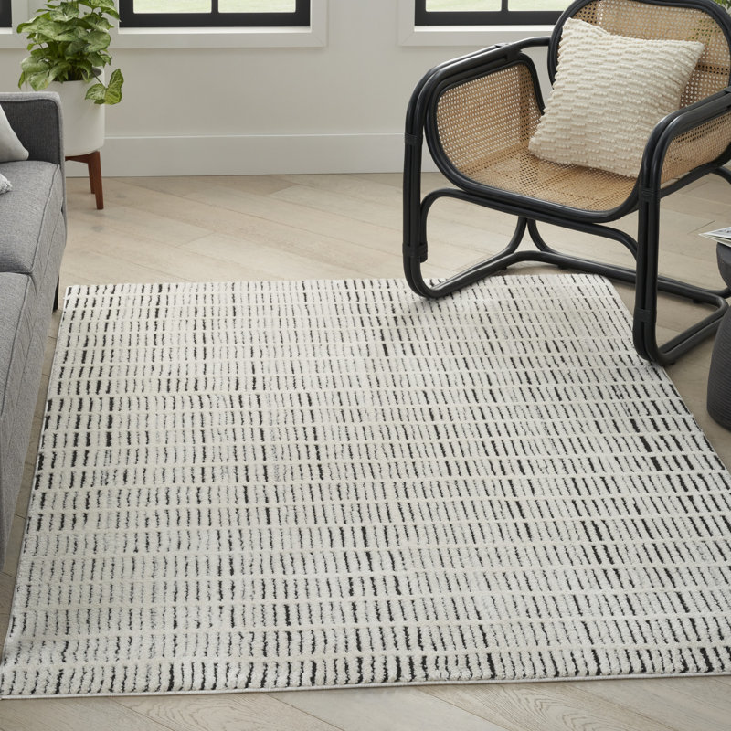 Geometric Indoor Rug, Rectangle 6'7" x 9'
