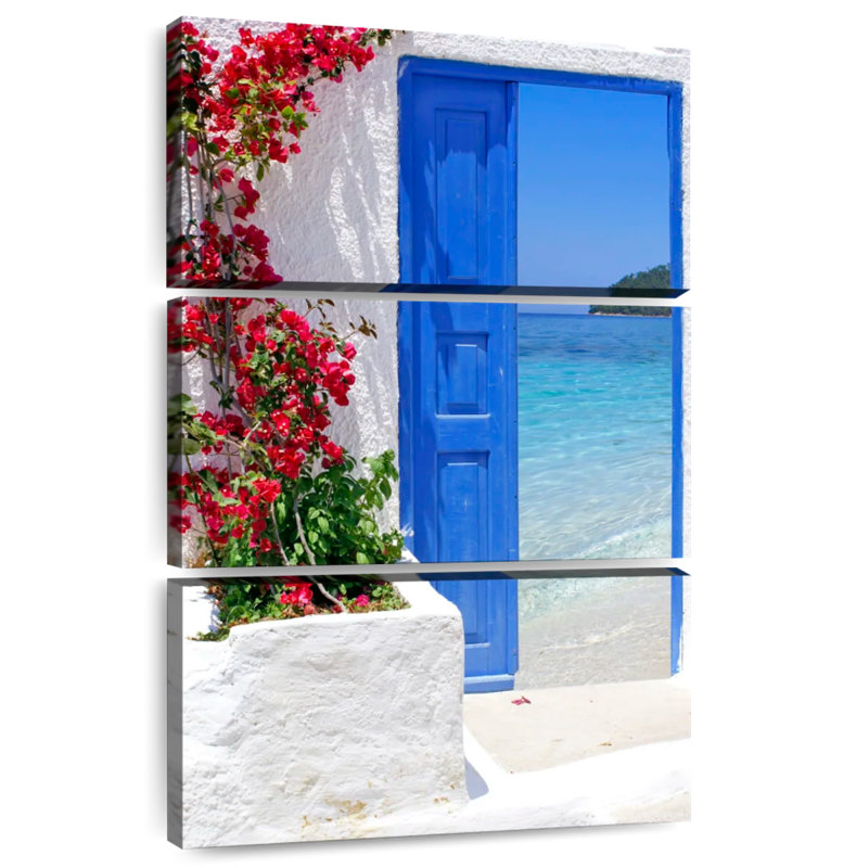 Lilie Blue Greek Door, 65" H x 42" W