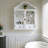 Solid Wood Wall Cabinet with Elegant Wave-733906710