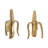 8.75" H Gold Aluminum Banana Bookends