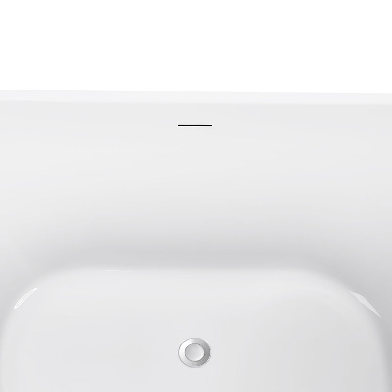 Baignoire de trempage autoportante en acrylique L 59 po x l 28 po, Blanc