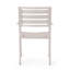 Chaise de salle à manger d'extérieur moderne en aluminium, argent (ensemble de 2)