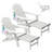 HDPE Folding And Adjustable Adirondack Chair With Ottoman-806725598