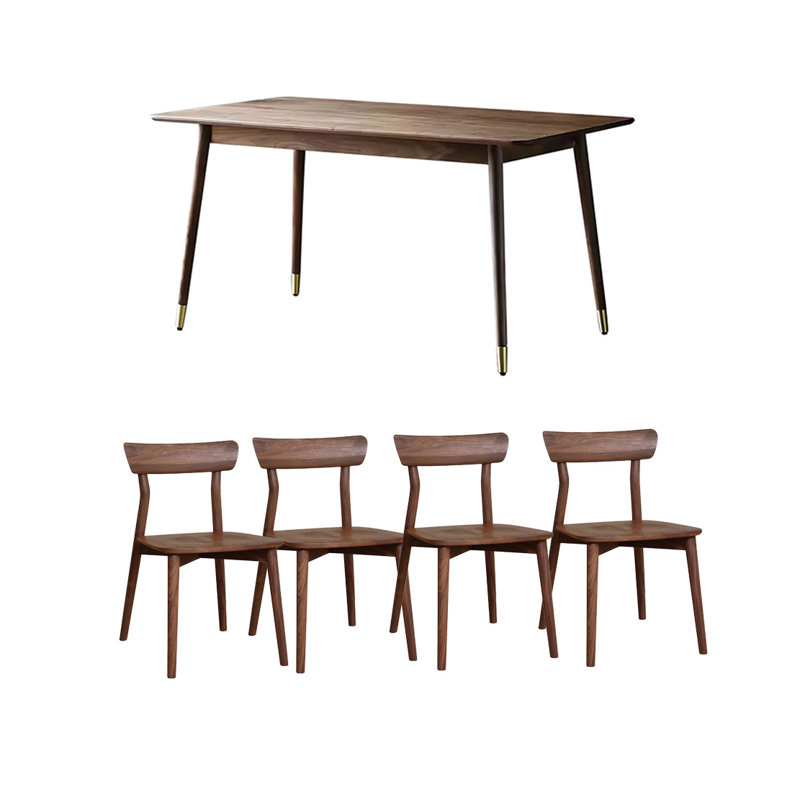 Solid wood table set, 29.52"H x 70.86"L x 35.43"W