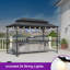 Pavillon de jardin en aluminium à toit rigide en aluminium avec éclairage-111480741-111480740