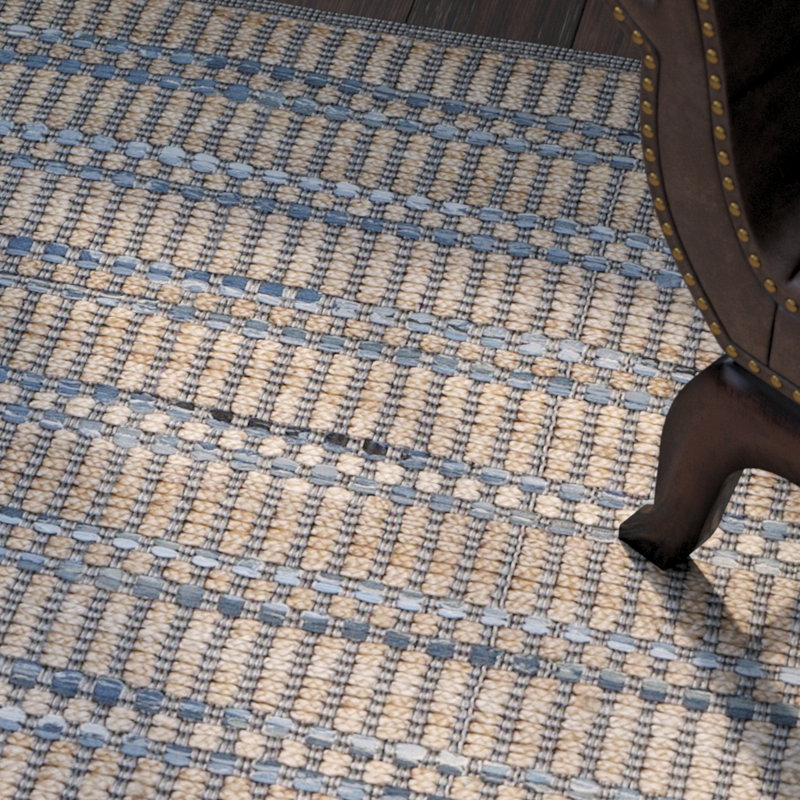 Tapis 80% jute, 20% coton tissé à la main Doleman, Rectangle 12 pi x 15 pi