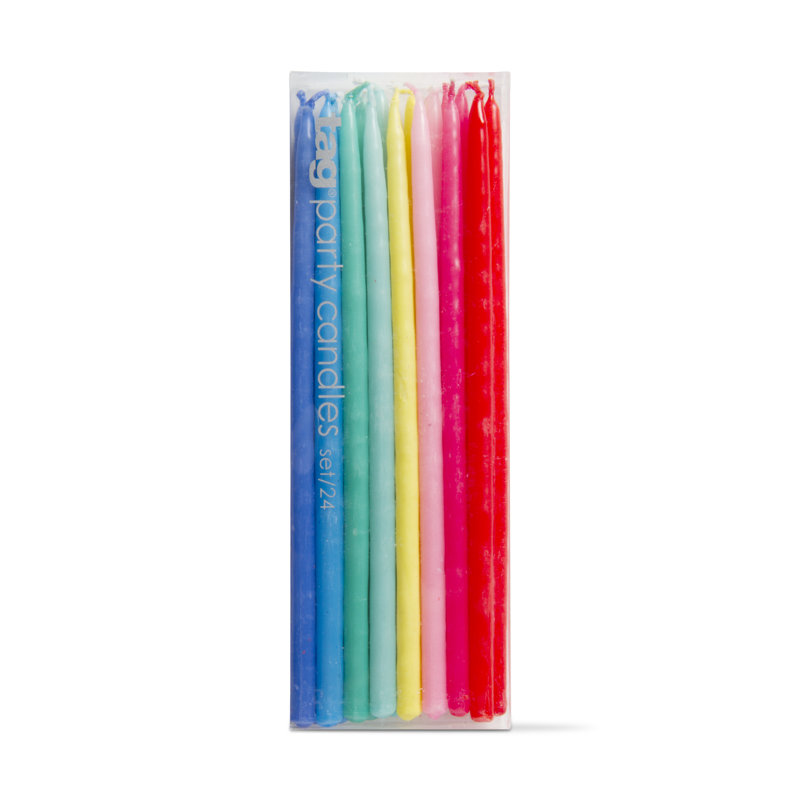 Ensemble de 2 petites chandelles effilées assorties, 7 po x 0,25 po, utilisation quotidienne avec 0,5 heure d'autonomie