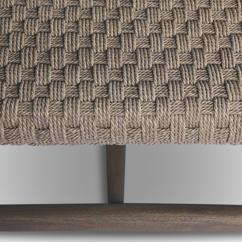 Savio Outdoor Coffee Table, Dark Textured Woven