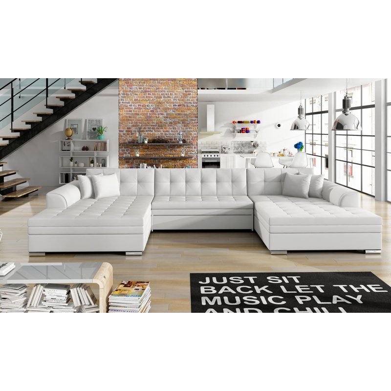 Adryauna 4 Seater Sofa Bed, White