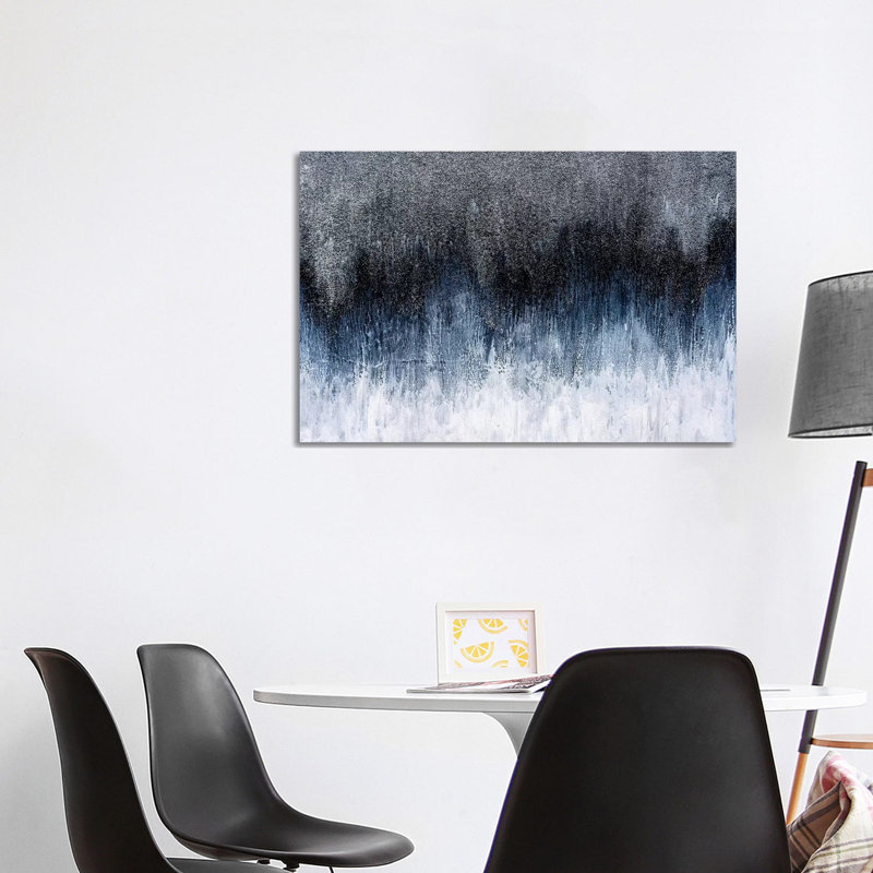 Silver Spark par Nikki Chauhan - impression d'art graphique, Pas de tapis, Toile tendue, H 26 po x l 40 po x 1,5 po