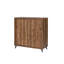 Étagère à chaussures Arine finition chêne foncé en bois synthétique pour le rangement