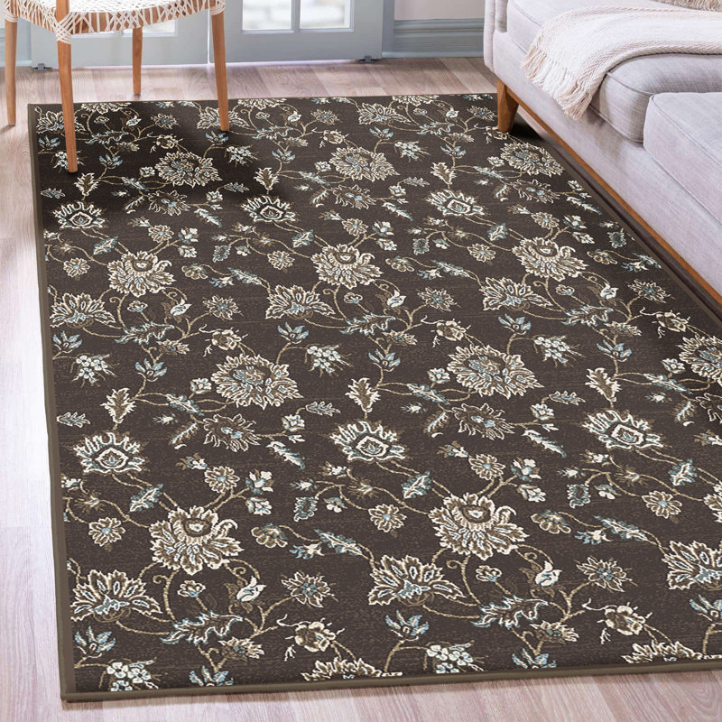 Tapis brun / ivoire Pisa, Rectangle 5 pi 3 po x 7 pi 3 po