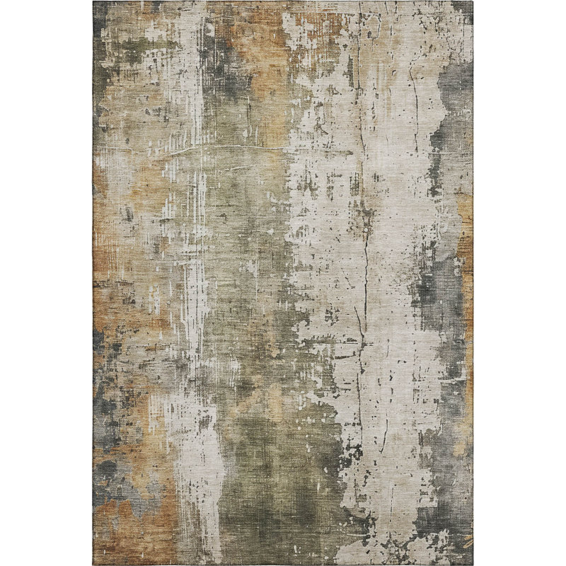 Premium Machine Washable Baford AMF1649 Abstract Rug, Rectangle 2'6" x 3'10"