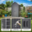 Armoire de rangement extérieure verticale étanche avec 3 tablettes ajustables, grande capacité, résistante aux intempéries