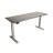 Skyscraper Electric Height Adjustable Standing Desk, Dual Motor and Digital Control with Memory, 72x24, Charcoal Strand Top with Brushed Silver Frame-765077063-765077067
