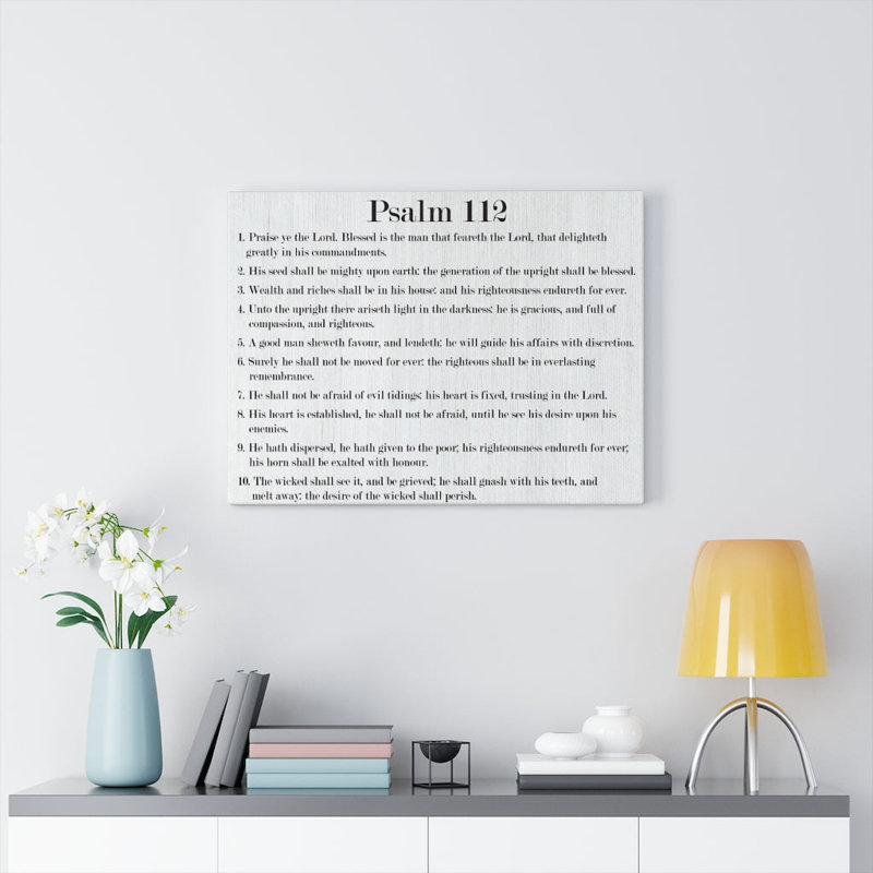 Prosperity And Divine Favour Psalm 112 - Wrapped Canvas Print, 46cm H x 61cm W
