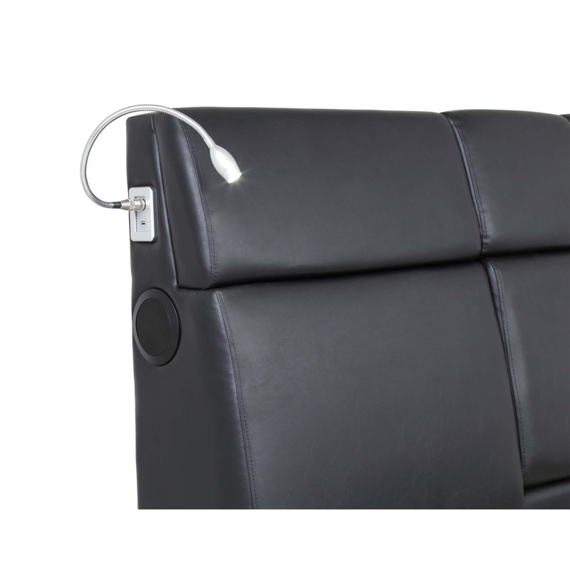 Christal Upholstered Standard Bed, Queen, Black