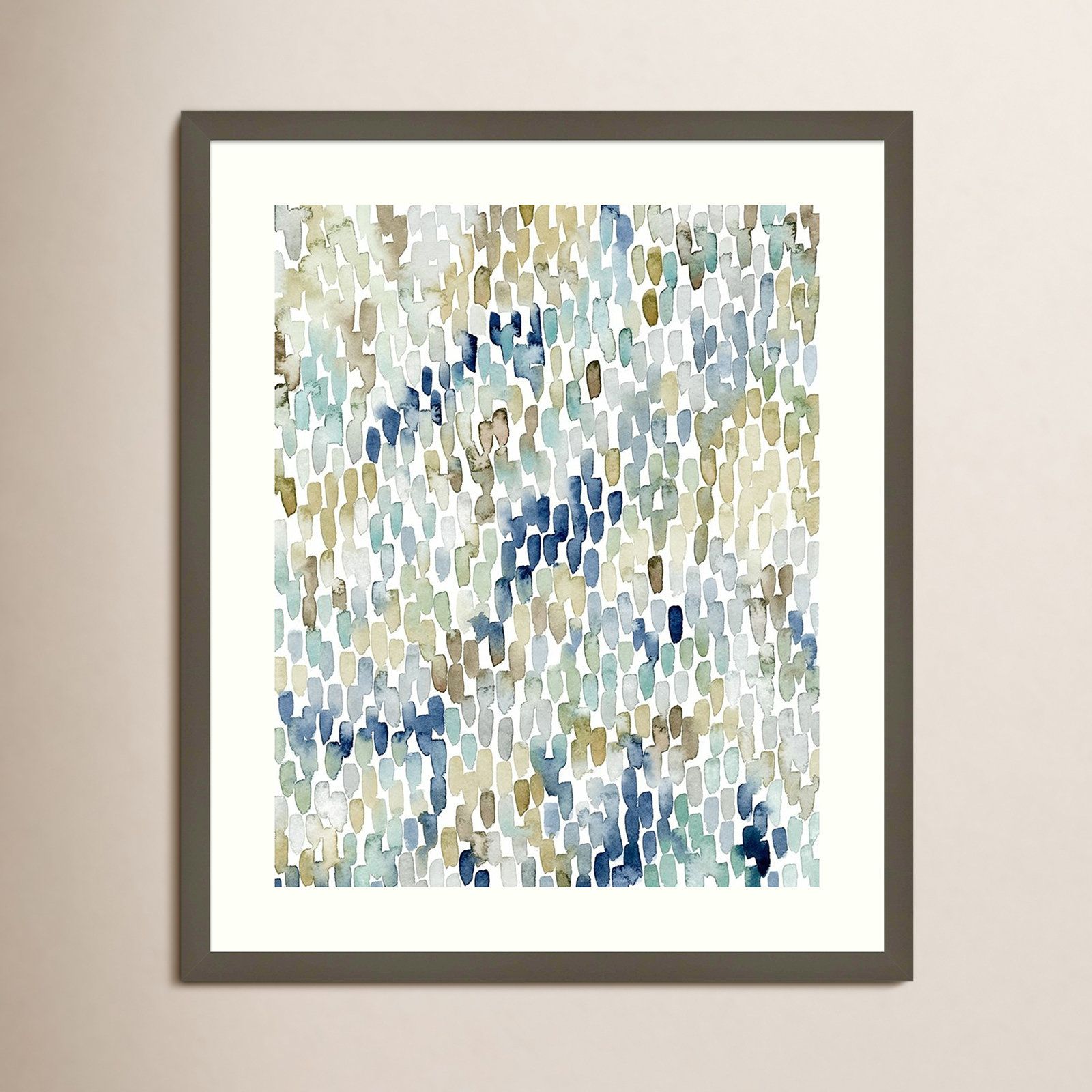River Wavelets I by Grace Popp, 20" H x 17" W, Gray Framed Paper