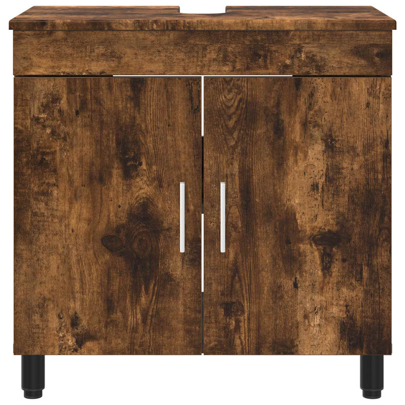 60cm Bathroom Vanity Base Only, Smoked Oak