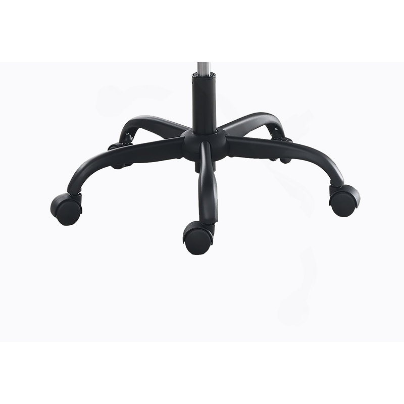 Chaise de bureau avec structure en métal, similicuir, pivotant, soutien lombaire, hauteur réglable, roulettes